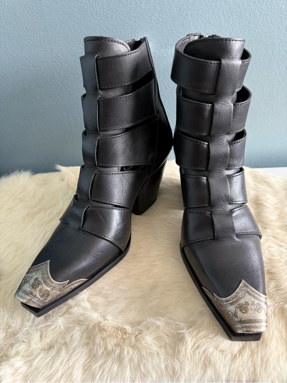 Free People FP Collection Brayden Fisherman Leather Ankle Western Boots